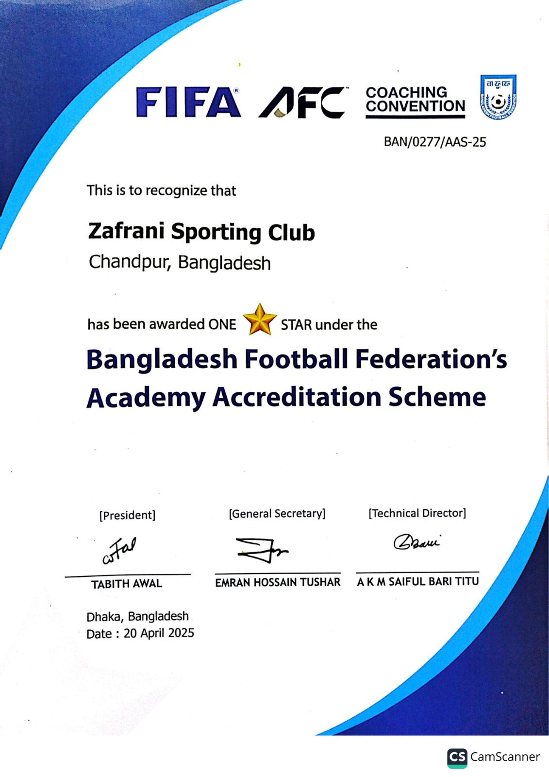 Zafrani sporting event