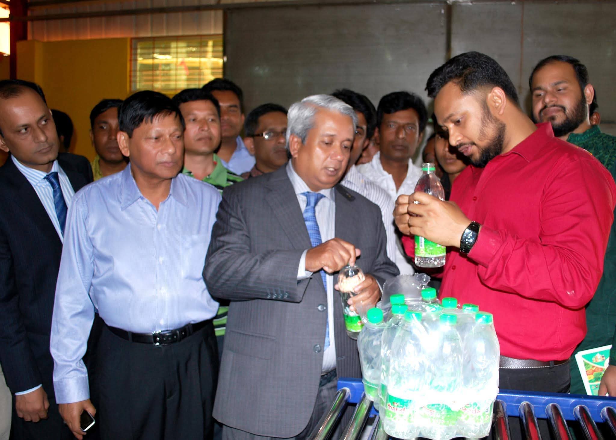 Corporate Icon of Bangladesh Azam J Chowdhury inaugurating beverage manufacturing plant of Versatilo